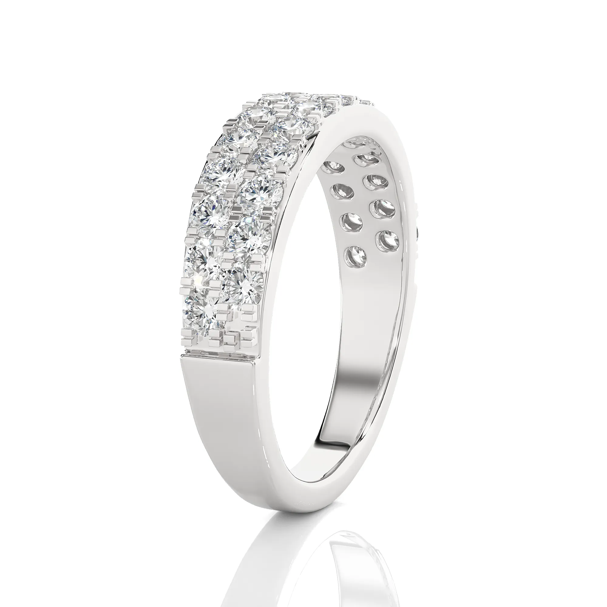 1 ctw Round Lab Grown Diamonds Anniversary Ring