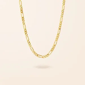 10K Gold Figaro Chain Necklace