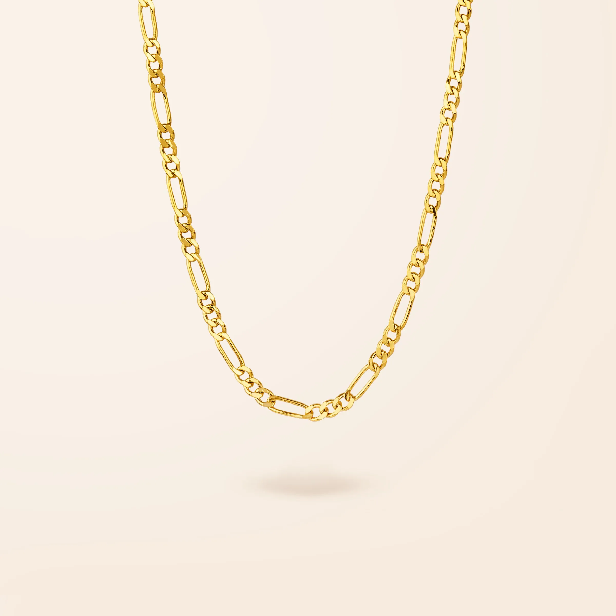 10K Gold Figaro Chain Necklace