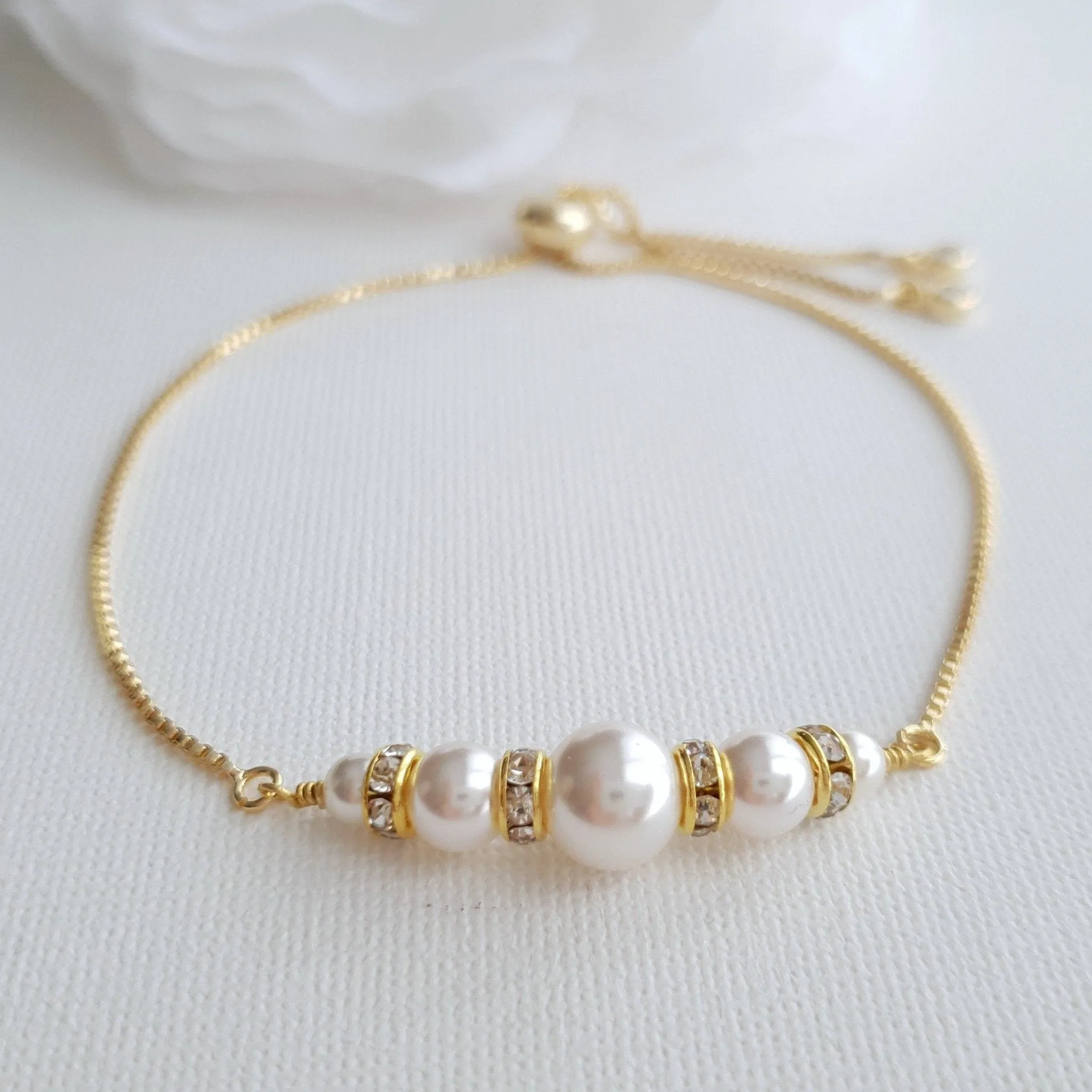 14K Gold and Pearl Bracelet- Ava