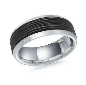 14K White Gold Ring from the Noir Collection by Malo - MRDA-126-8W