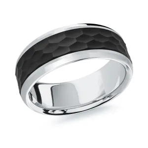 14K White Gold Ring from the Noir Collection by Malo - MRDA-129-8W