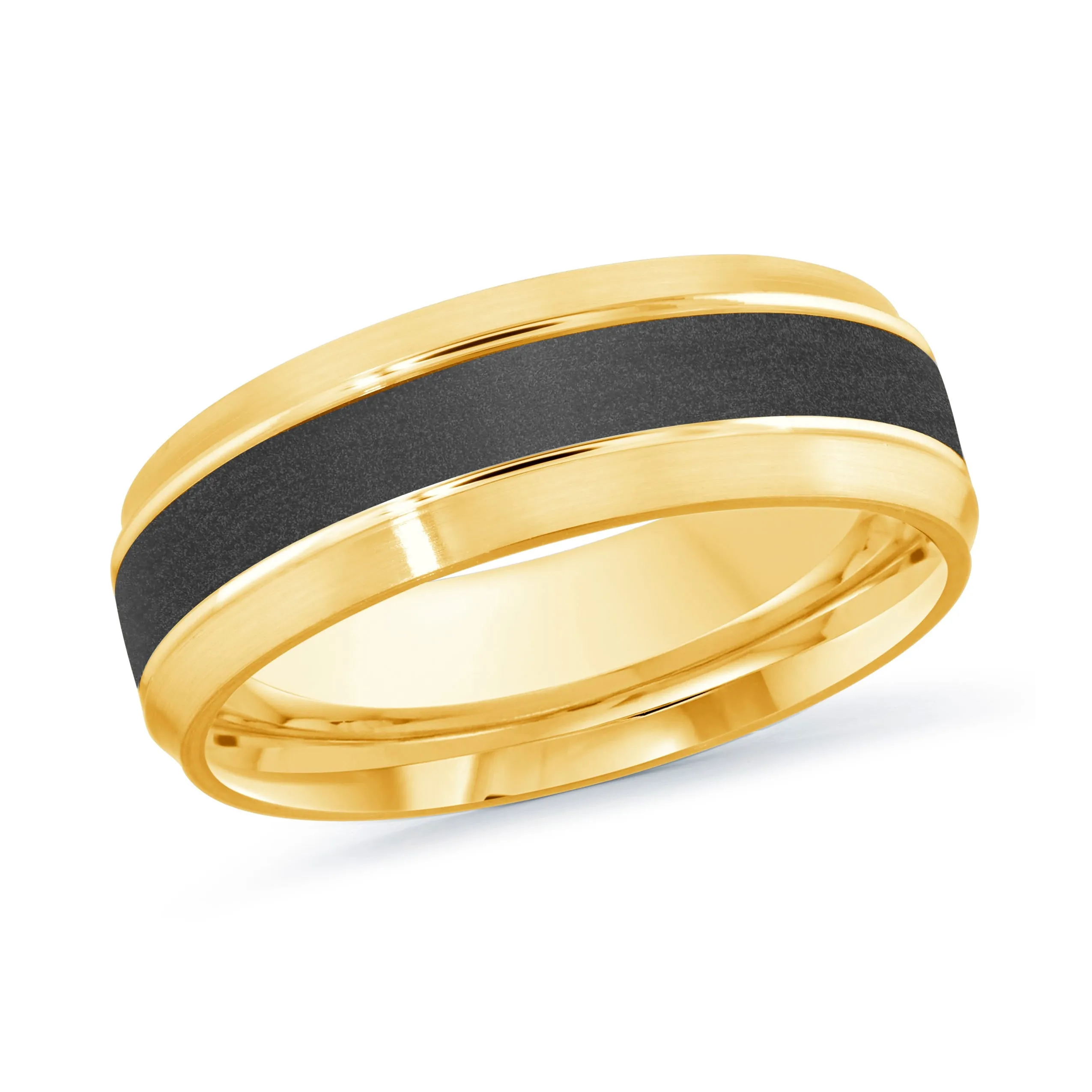 14K Yellow Gold Ring from the Noir Collection by Malo - MRDA-146-7Y