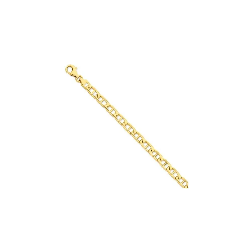 14k Yellow Gold Solid 7.00mm Anchor Link Chain