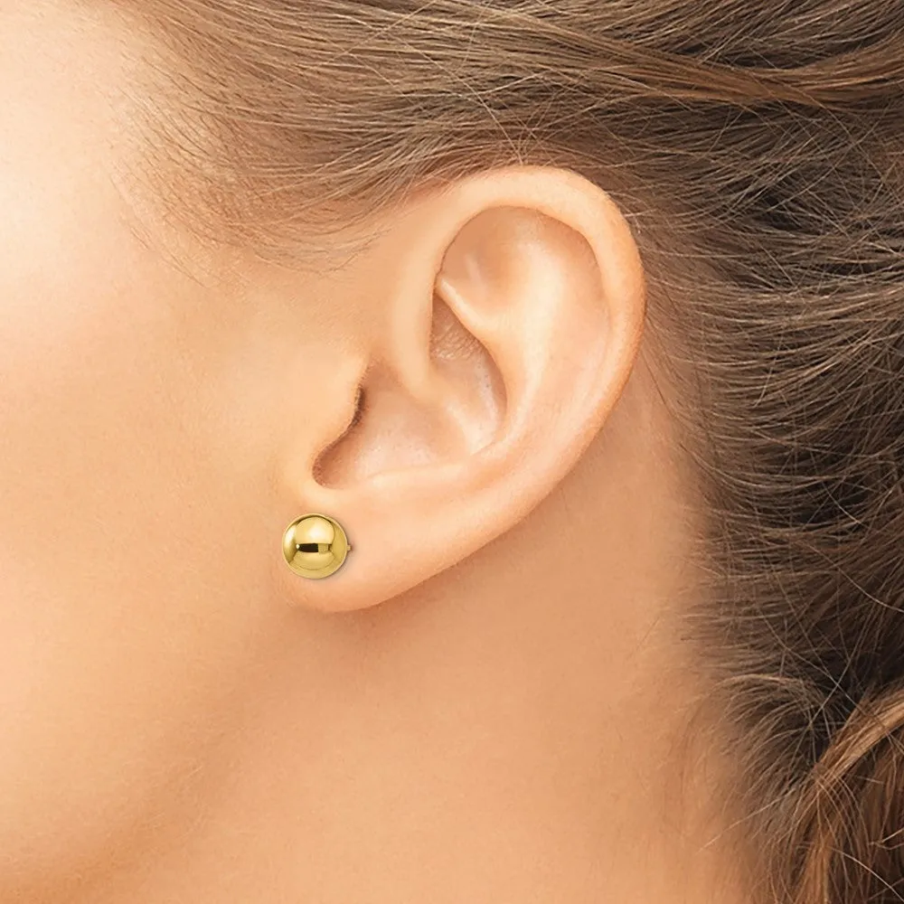 14KT Yellow Gold 8MM Stud Earrings