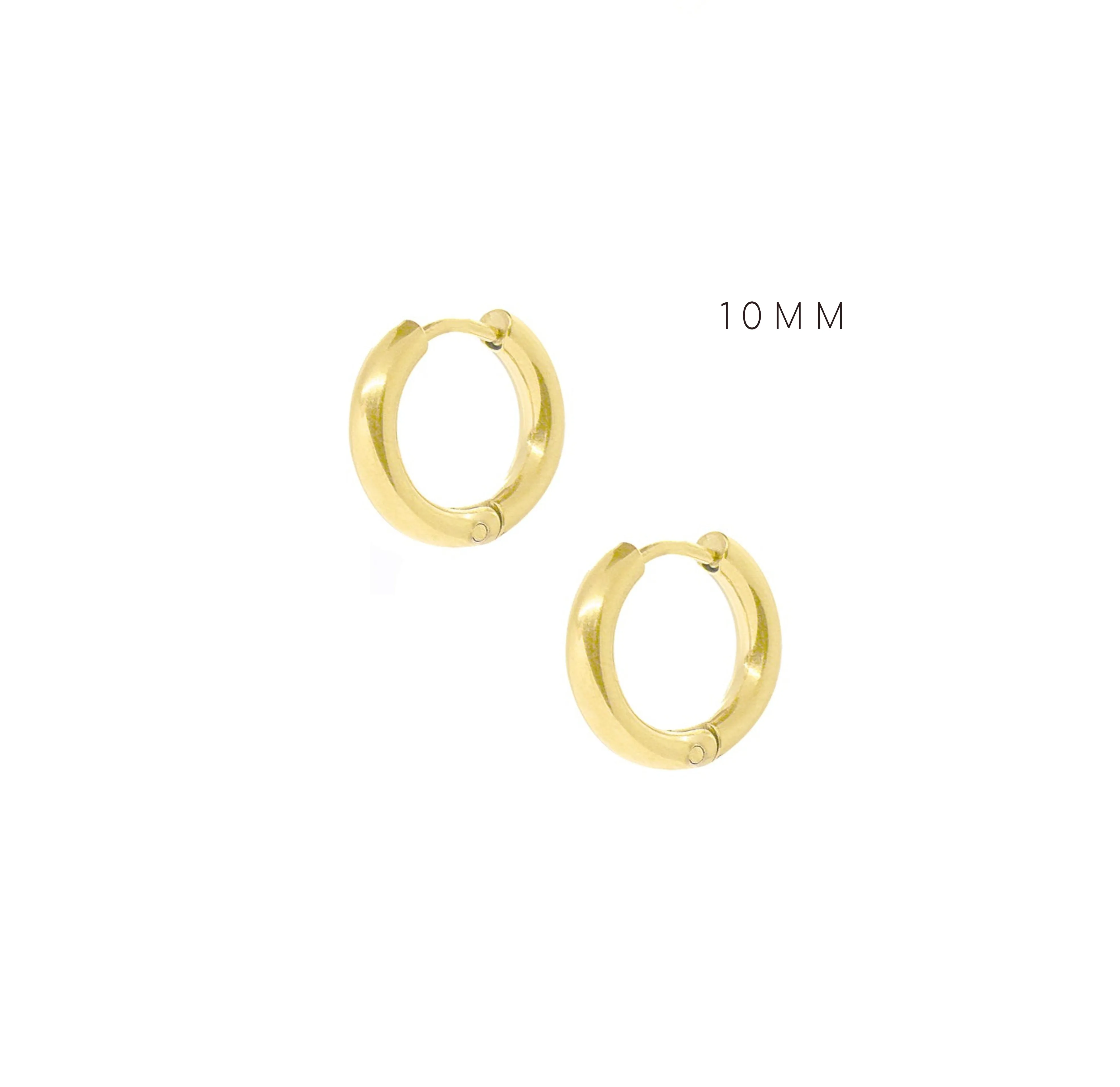 18K GOLD CLASSIC HUGGIE EARRINGS