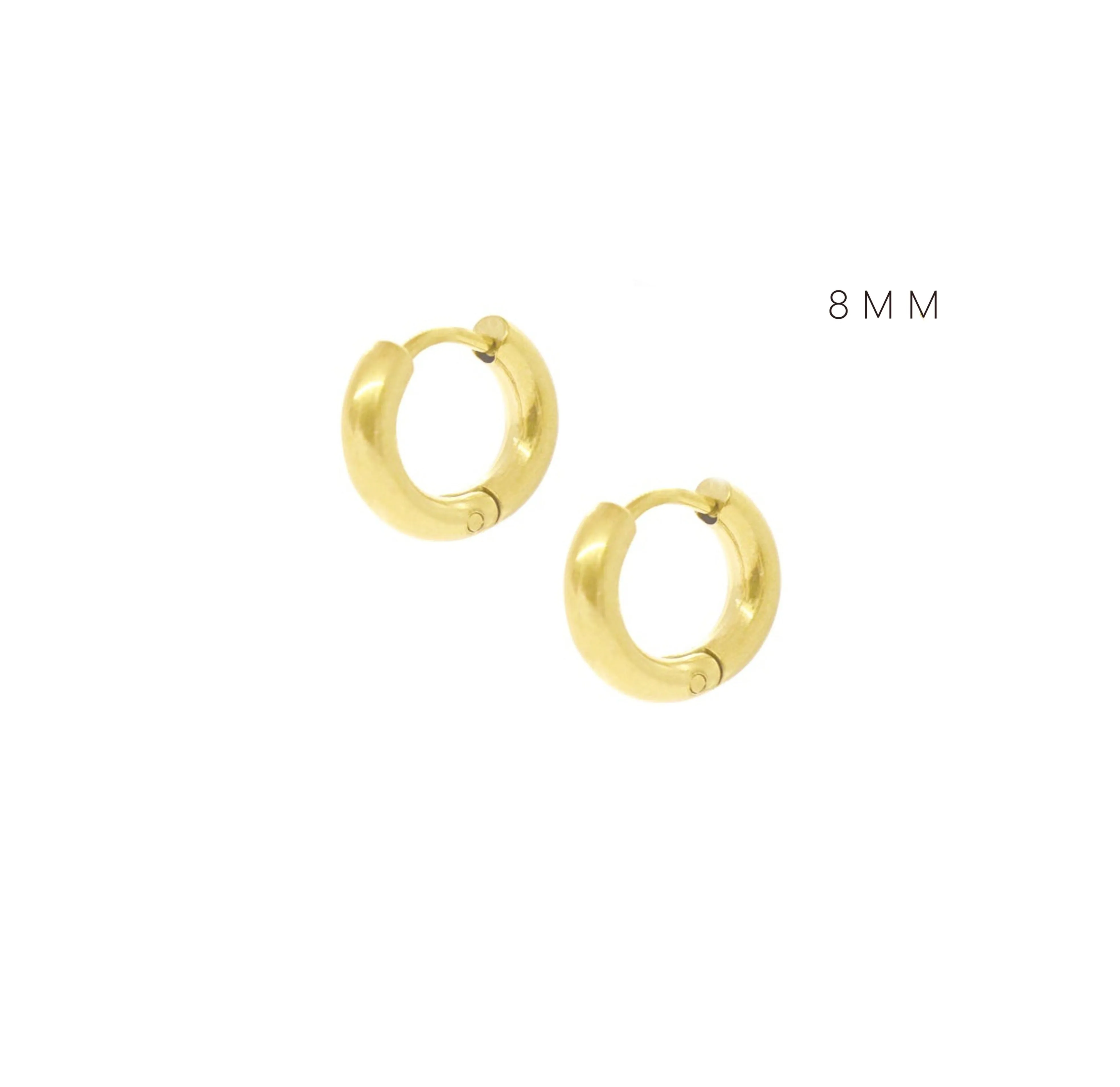 18K GOLD CLASSIC HUGGIE EARRINGS