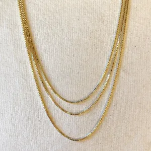 18k Gold Filled 2.0 mm Box Chain Necklace