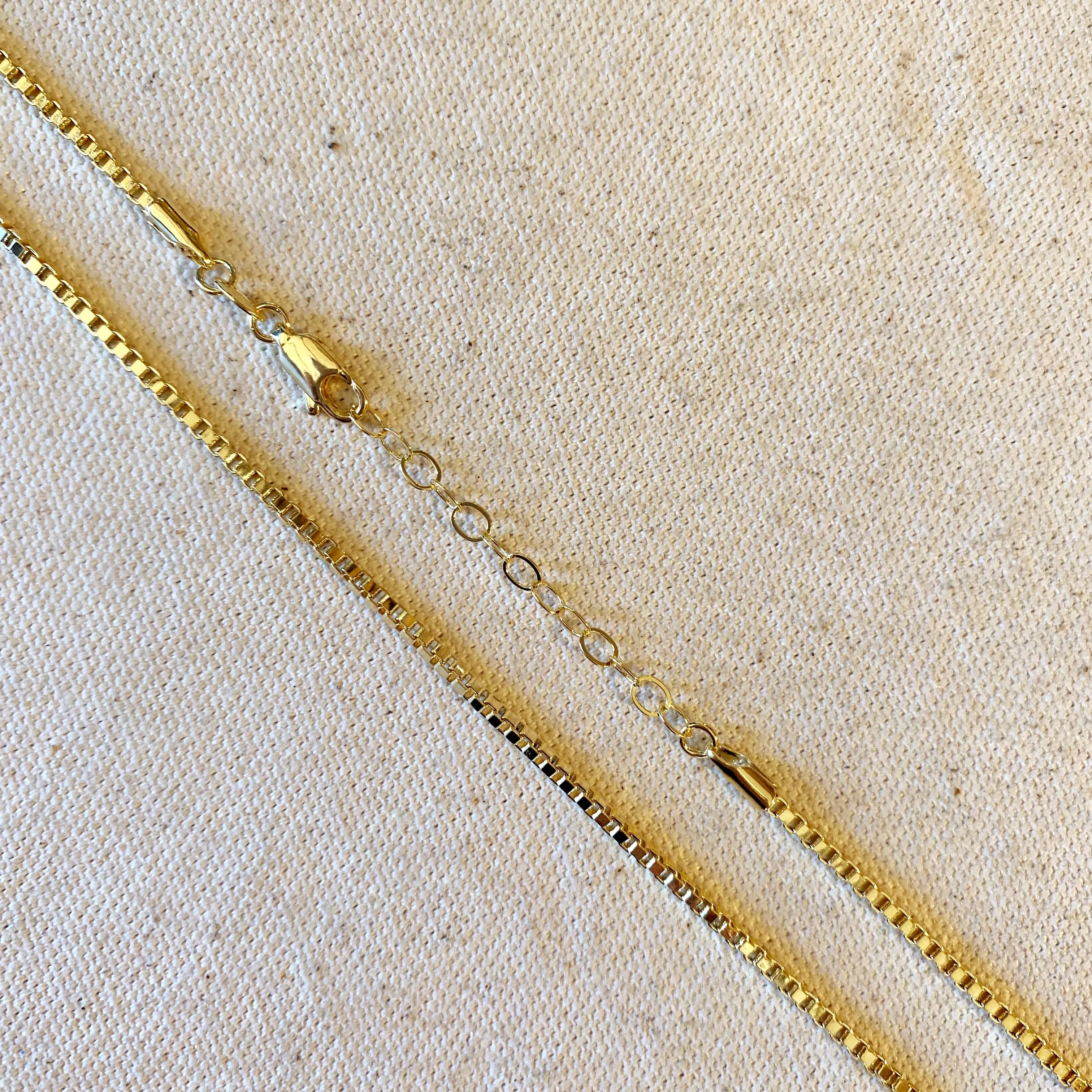 18k Gold Filled 2.0 mm Box Chain Necklace