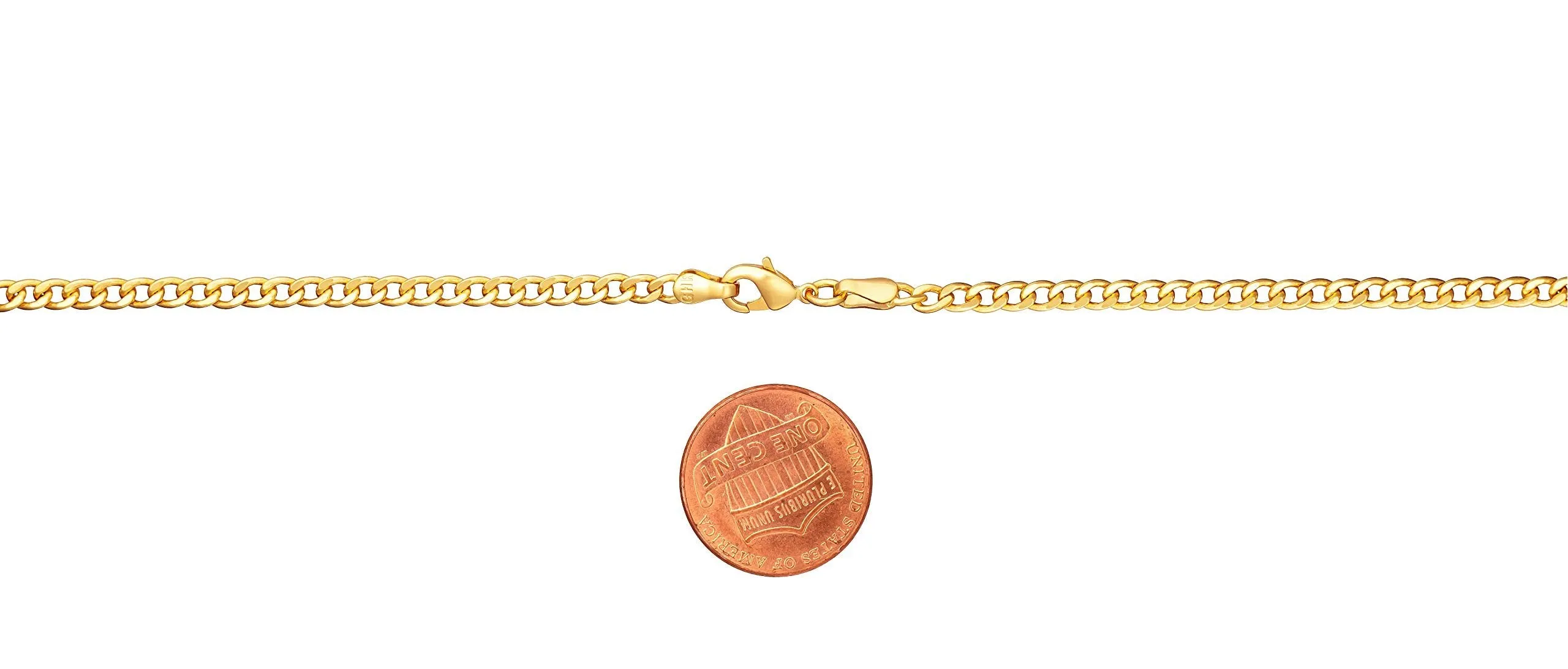 18K Gold Plated 4mm Cuban Link Necklace