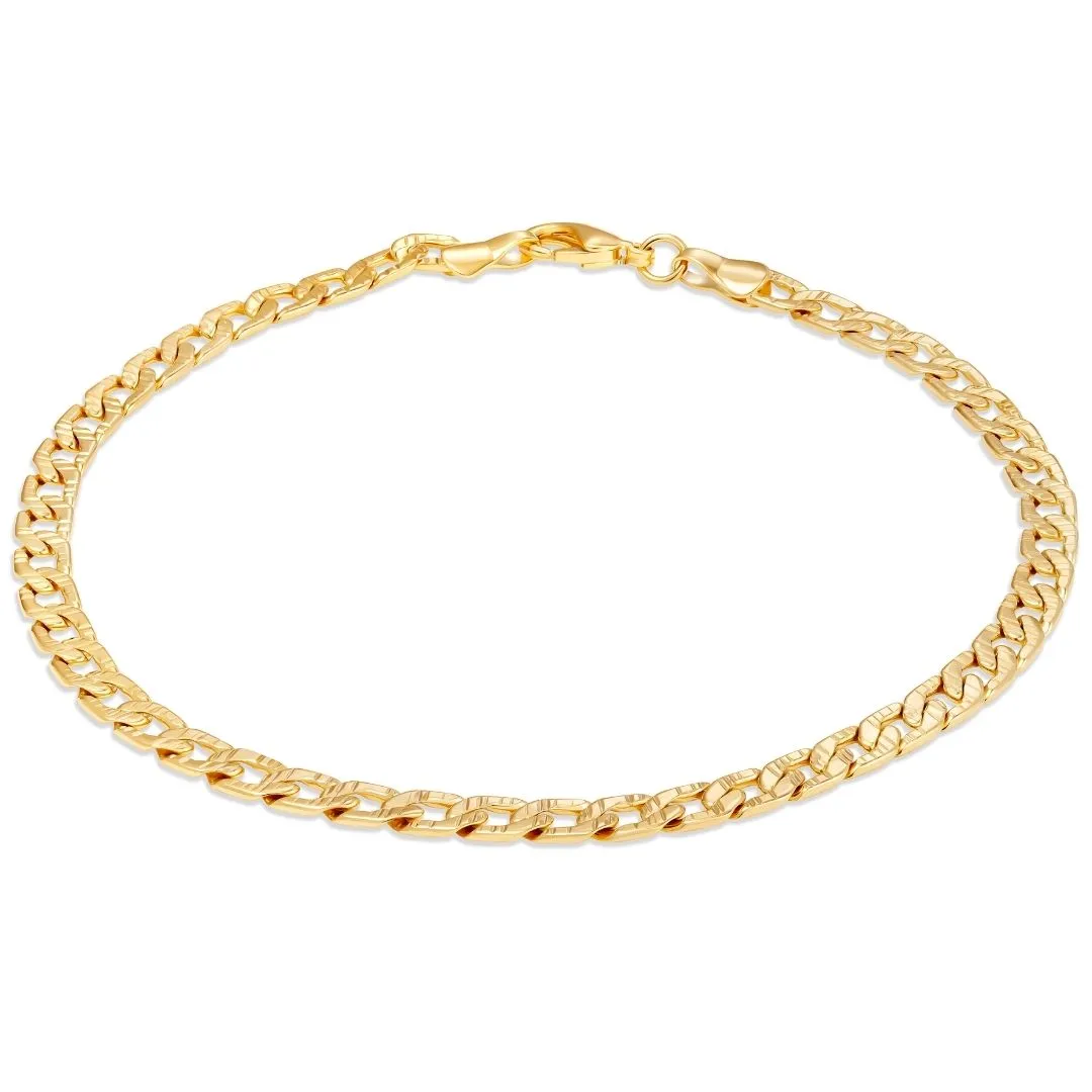 18K Gold Plated Cuban Link Anklet