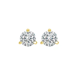 18KT Yellow Gold & Diamond Round Stud Earrings  - 5/8 ctw