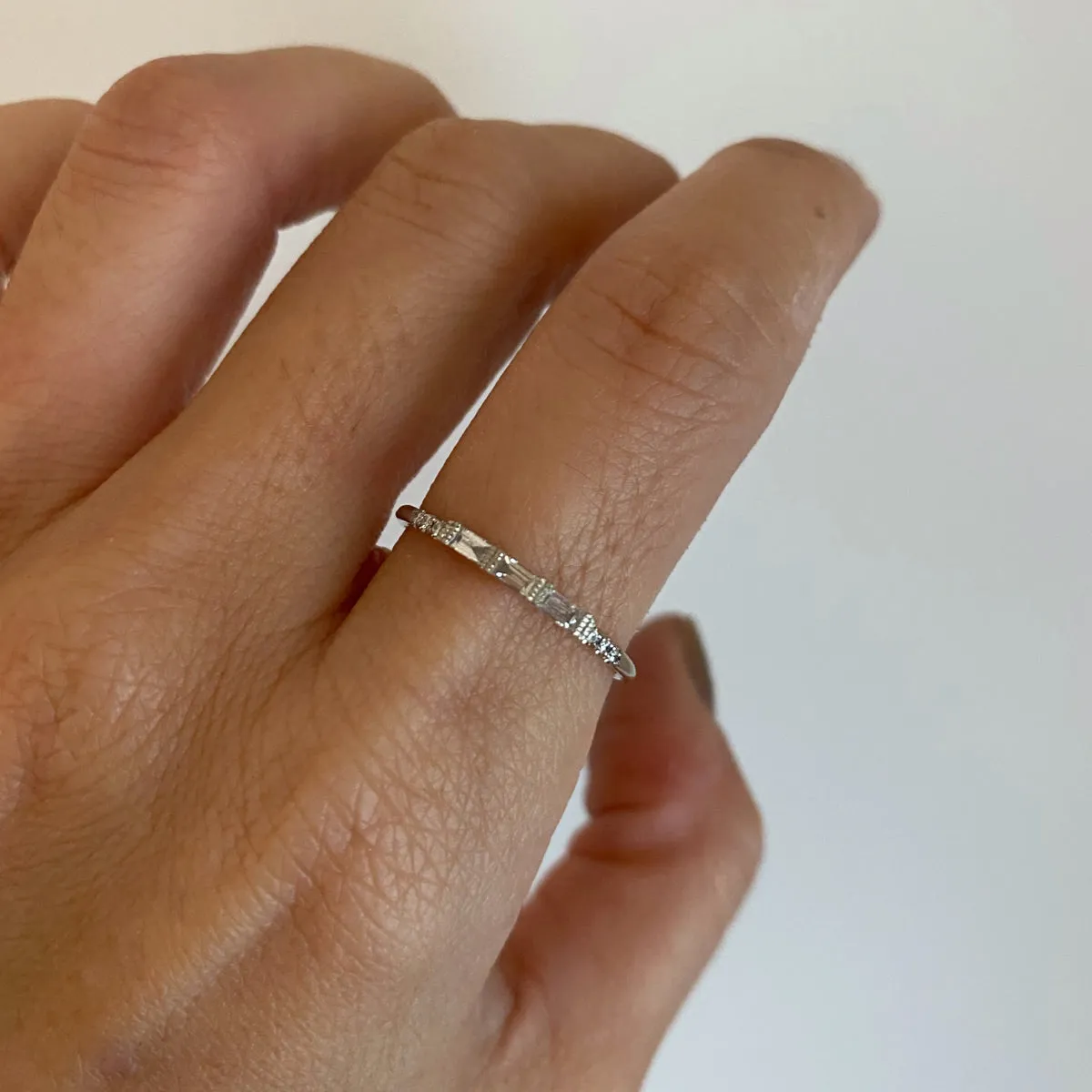 3 Baguette Equilibrium Ring