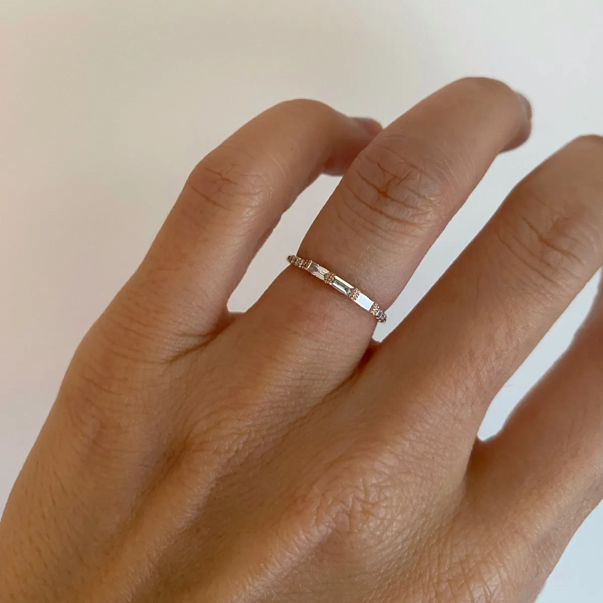 3 Baguette Equilibrium Ring