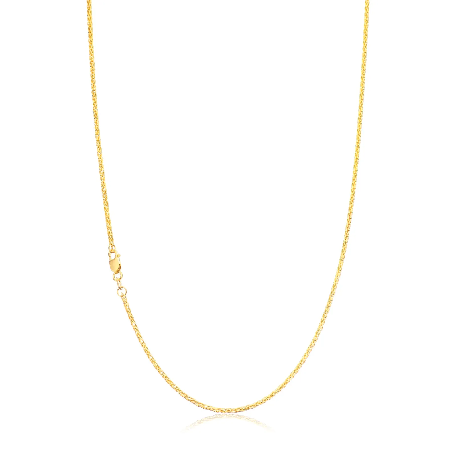 9ct Yellow Gold Silver Filled 50cm Foxtail Chain