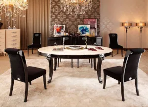 A&X Bellagio - Luxurious Transitional Marble Dining Table