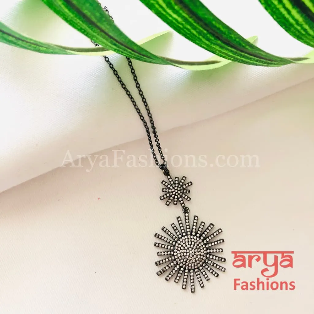 Aarzoo Micro Cubic Zirconia Gray Necklace/Fusion Necklace