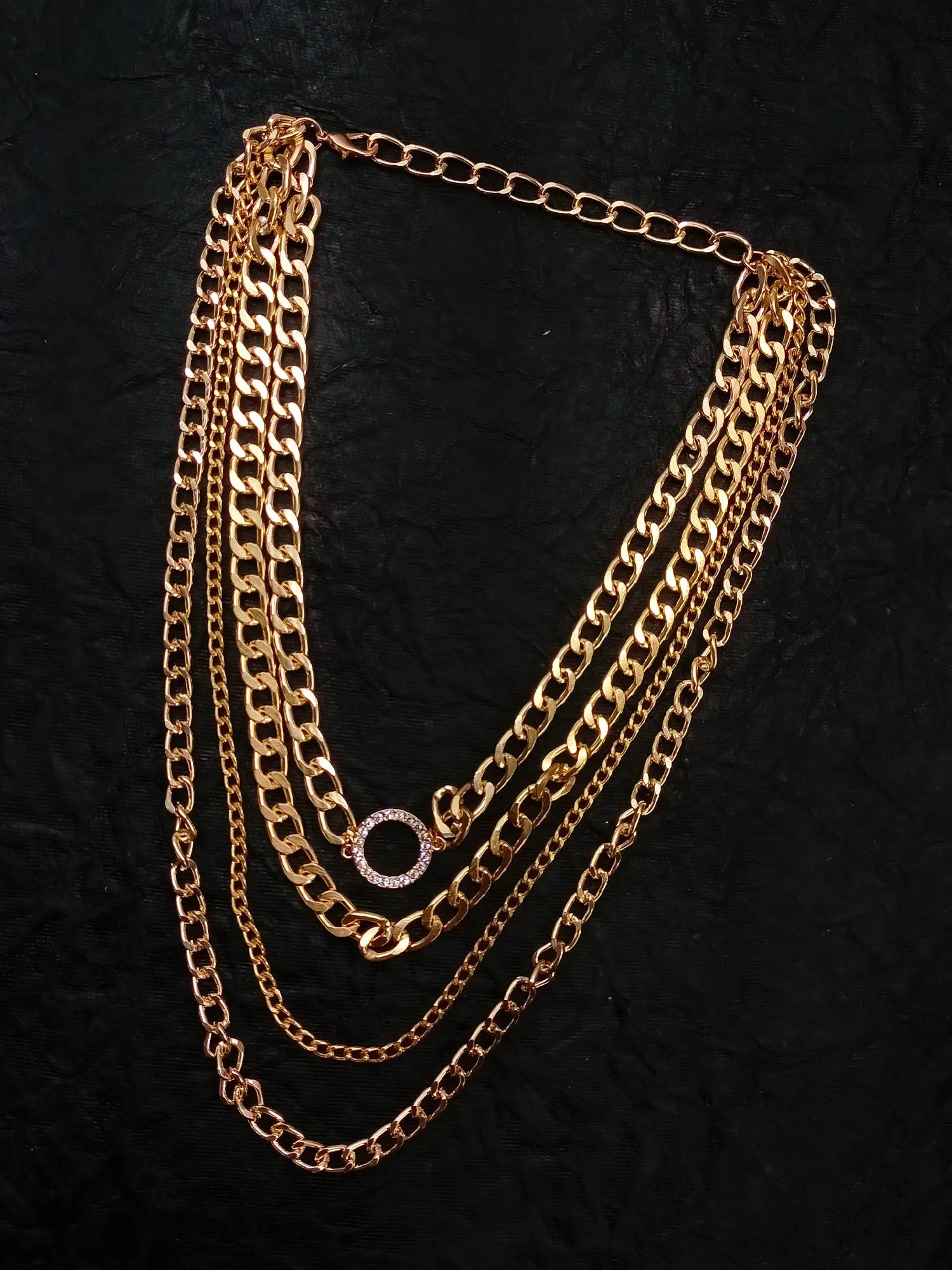 Alice Heavy gold plated multiple layered Western chain