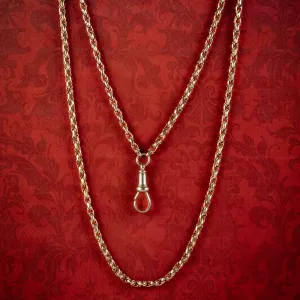 Antique Victorian Guard Chain 9ct Gold