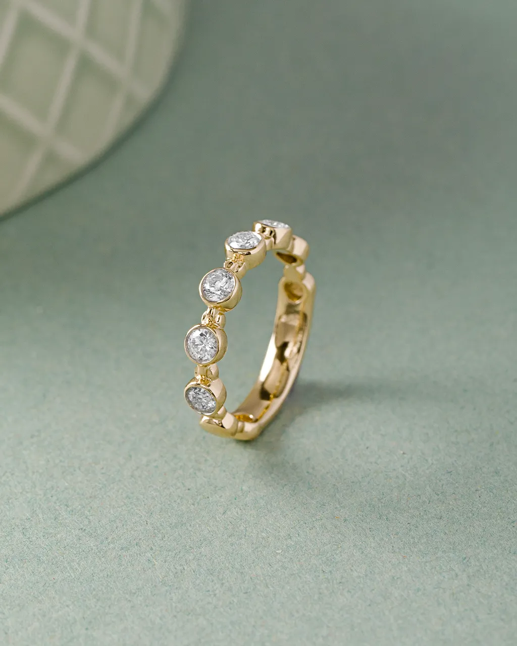 Bezel Set Station Diamond Eternity Band