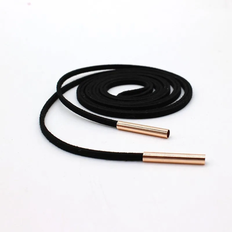 Black leather elegant Fashion Long Rope choker Collar Necklace