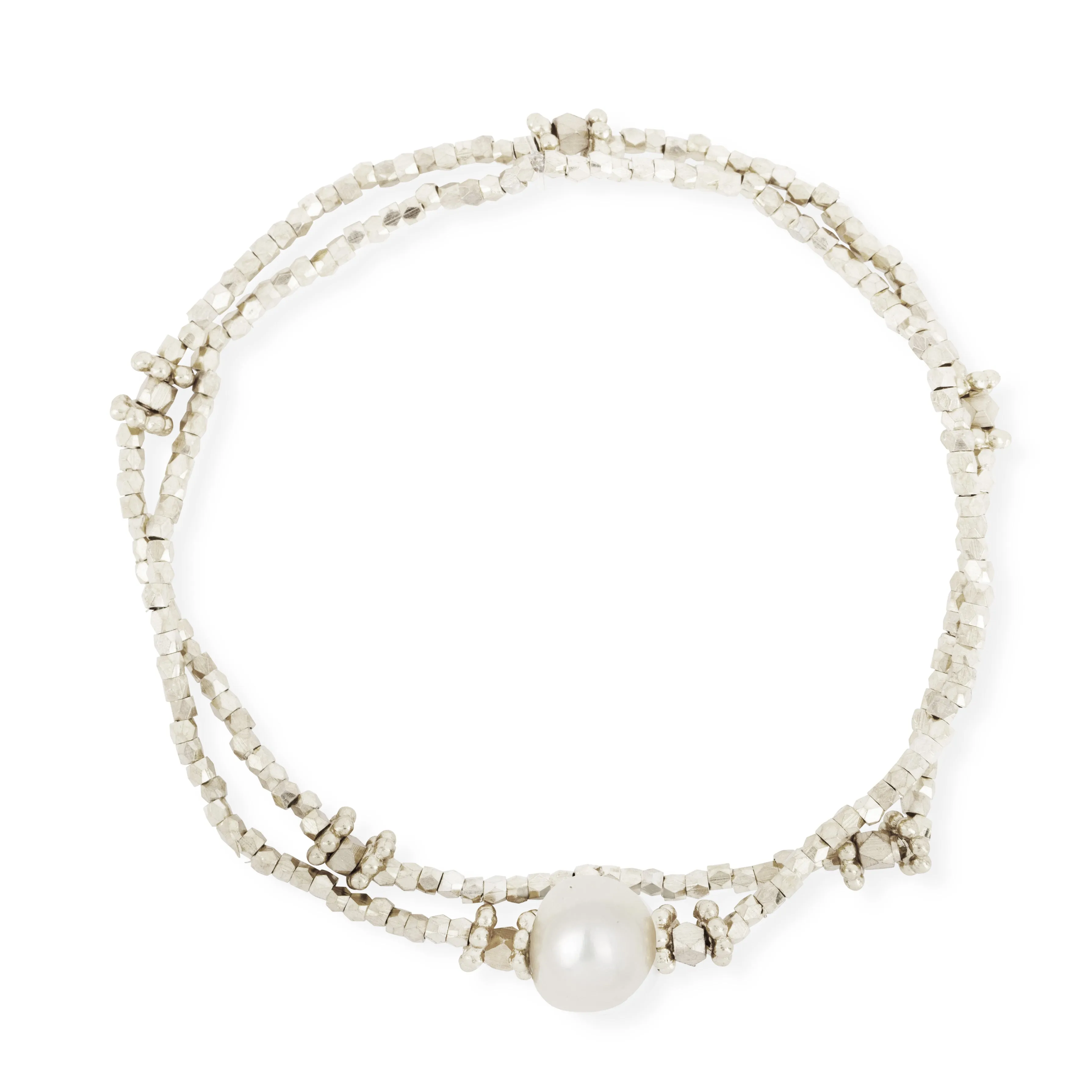 Bluebell Silver Pearl Bracelet