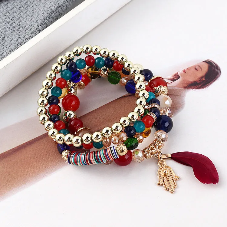 Bohemian simple and versatile multi-layer bracelet