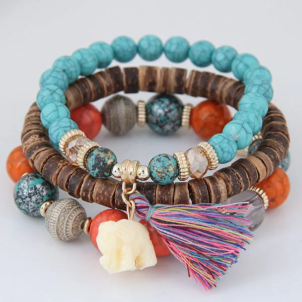 Bohemian simple and versatile multi-layer bracelet