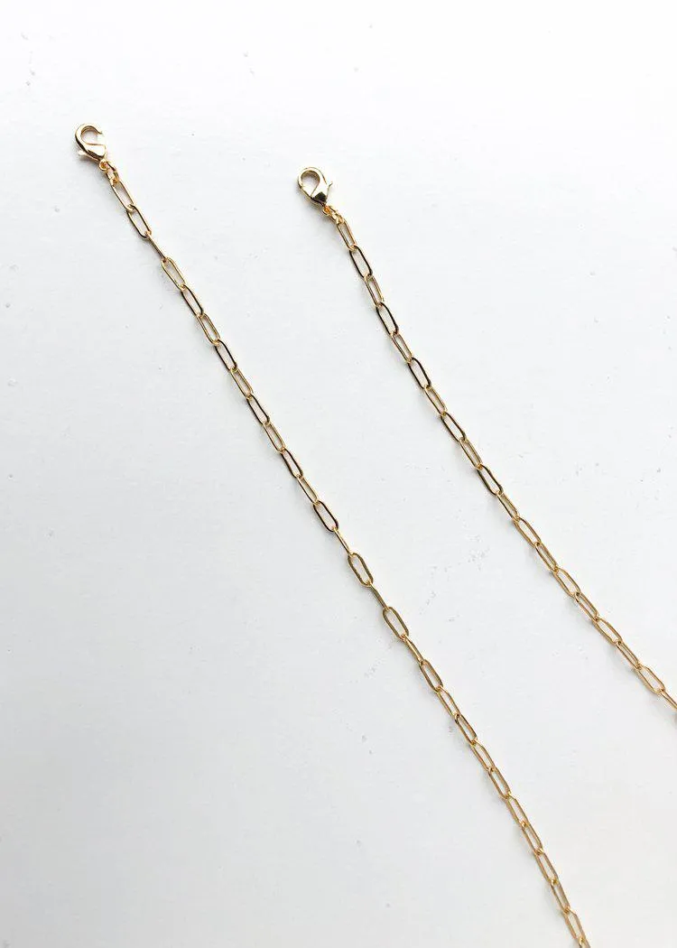 Bracha Karen Skinny Face Mask Chain - Gold