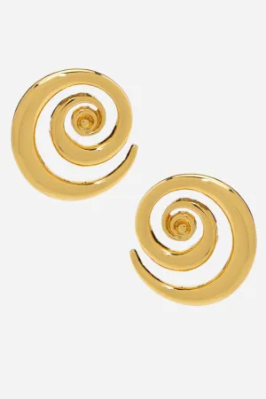 Bracha Swirl Stud Earrings in Gold