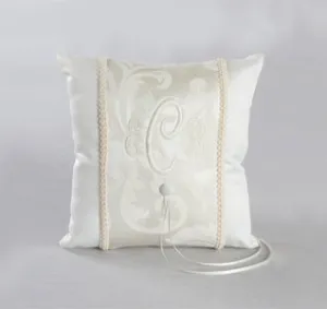 Brocade Monogram Ring Bearer Pillow