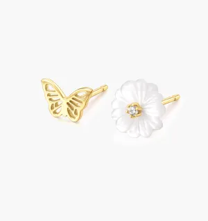 Butterfly Flower Earrings