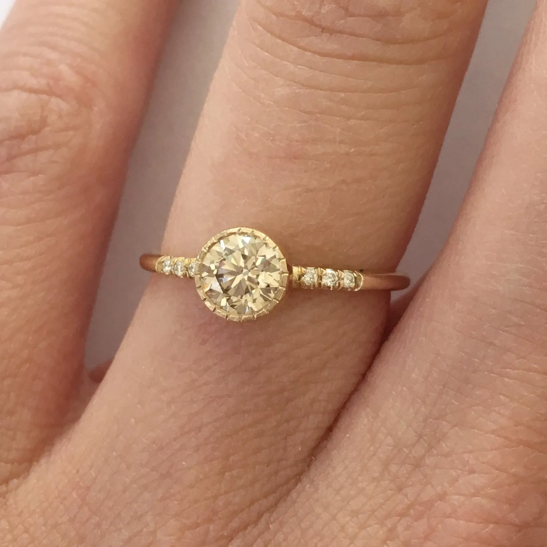 Champagne Diamond Hope Ring