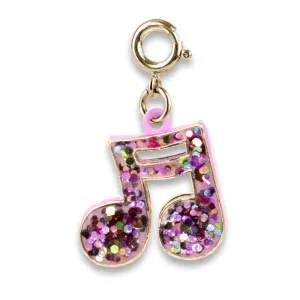 Charmit Gold Glitter Music Note Charm - Silver