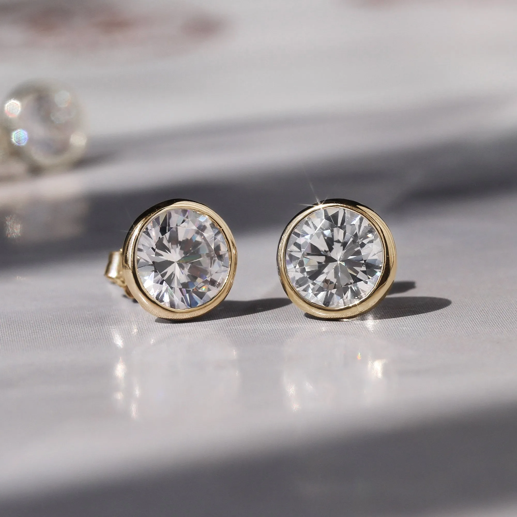 Chic Shimmer Martini Bezel Studs