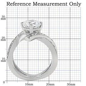 CJ7862OS Wholesale Stainless Steel CZ Overlay Ring