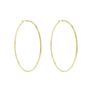 Classic Gold Hoop Earrings - 2x70MM