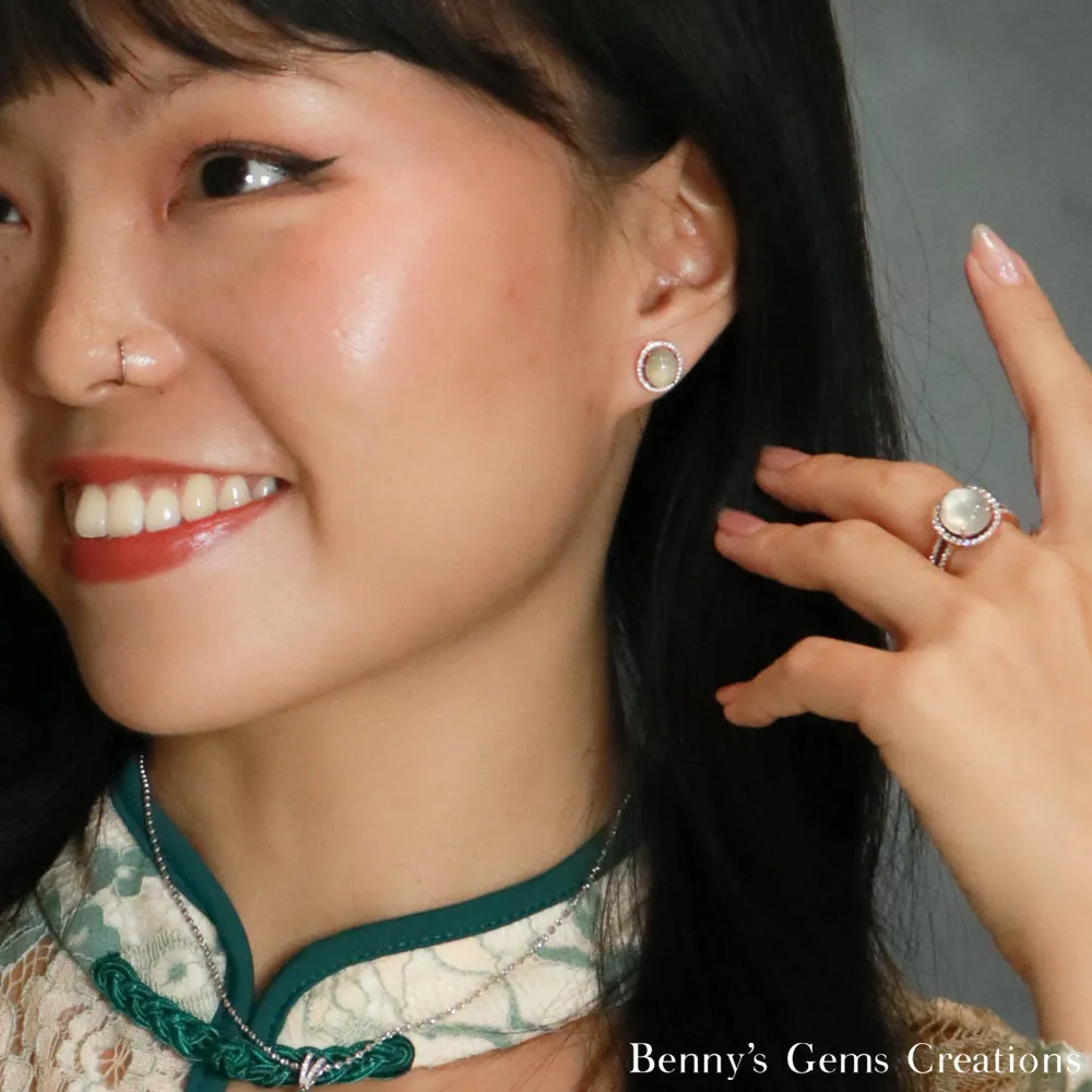 Classic Icy Jadeite Earrings