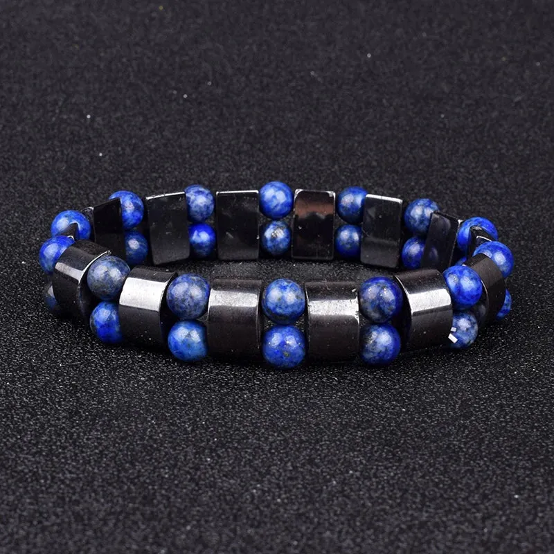 Classical Wave Hematite Energy Bracelets Men Nature High Polish Hematite Magnetic Bracelets for Women New Fashion Energy Jewelry