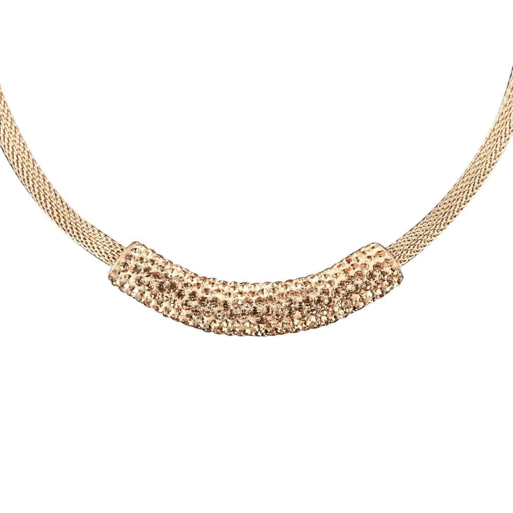 Crystal Contessa Rose Gold Necklace