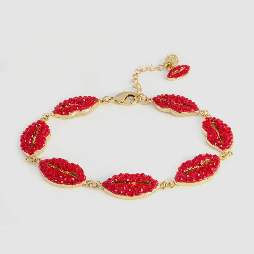 Crystal Multi Lips Bracelet