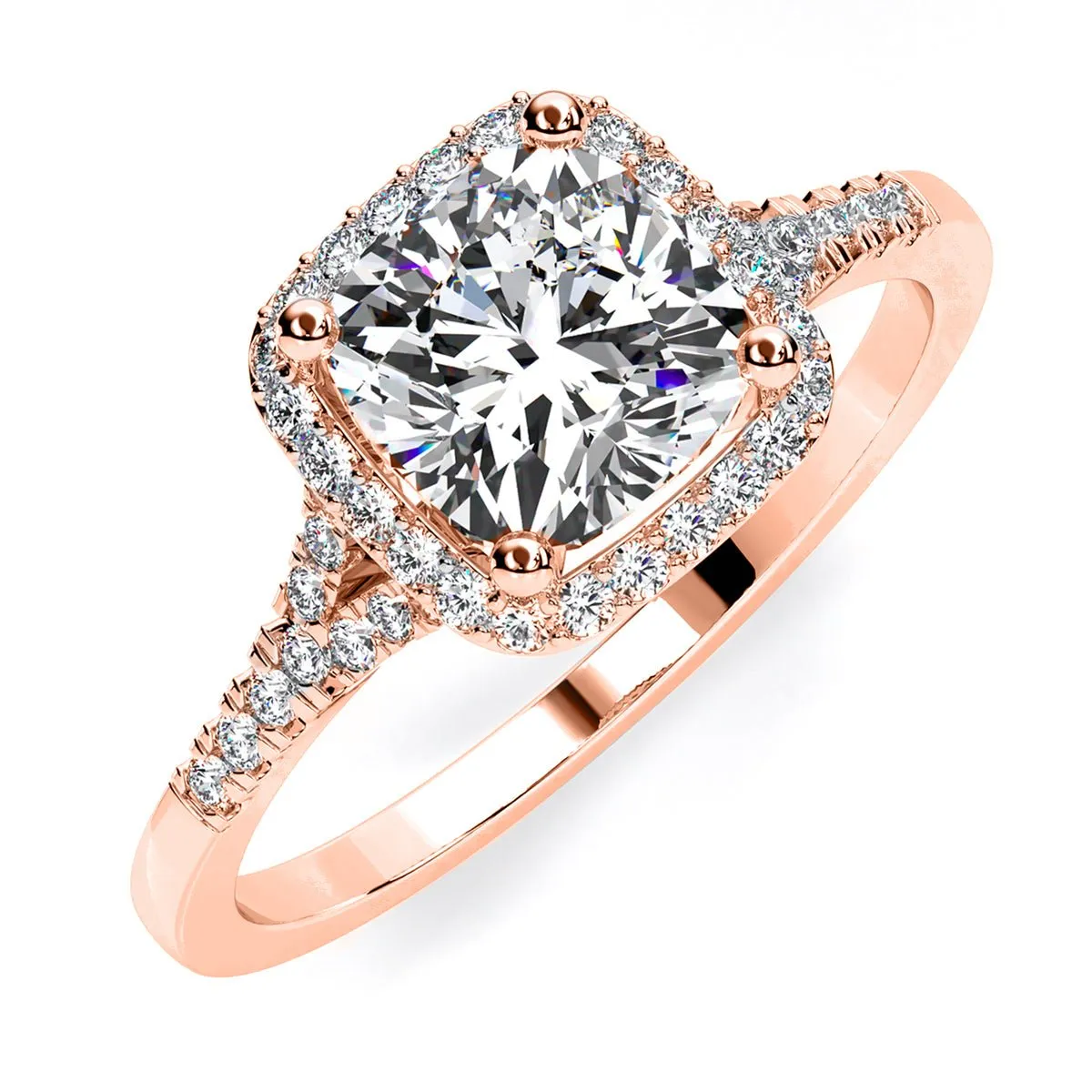 Desert Rose - GIA Natural Cushion Diamond Engagement Ring