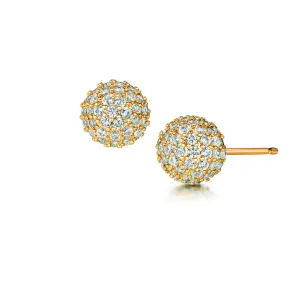 Dianna Pave Stud - Gold