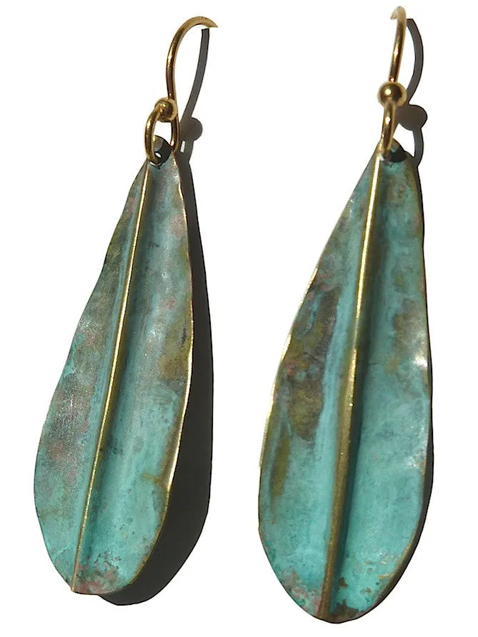 Earrings Patina Small Leaf By Sibilia