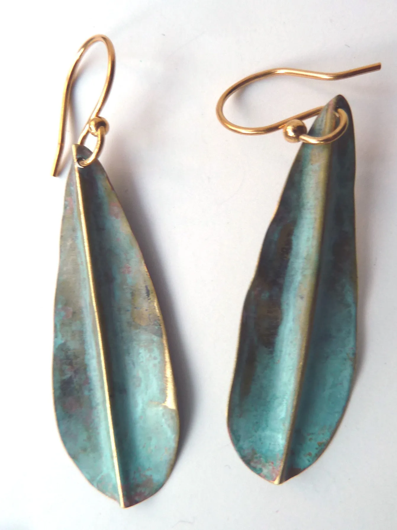 Earrings Patina Small Leaf By Sibilia