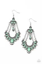 Earrings Unique Chic - Green E296