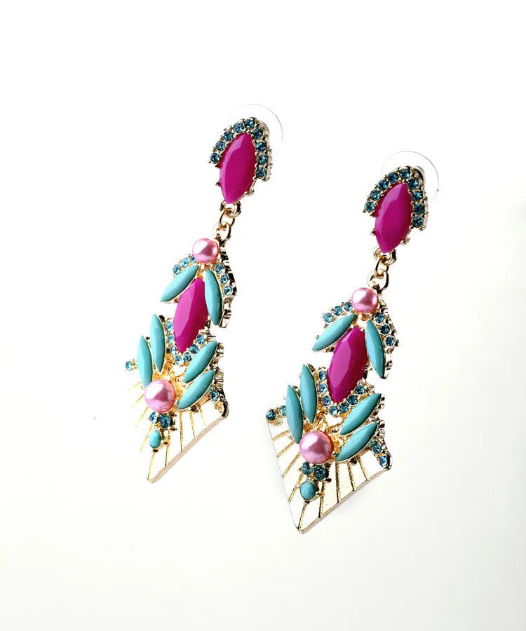 Elegant Color Female Long Personality Classic Earrings Fashion Jewelry