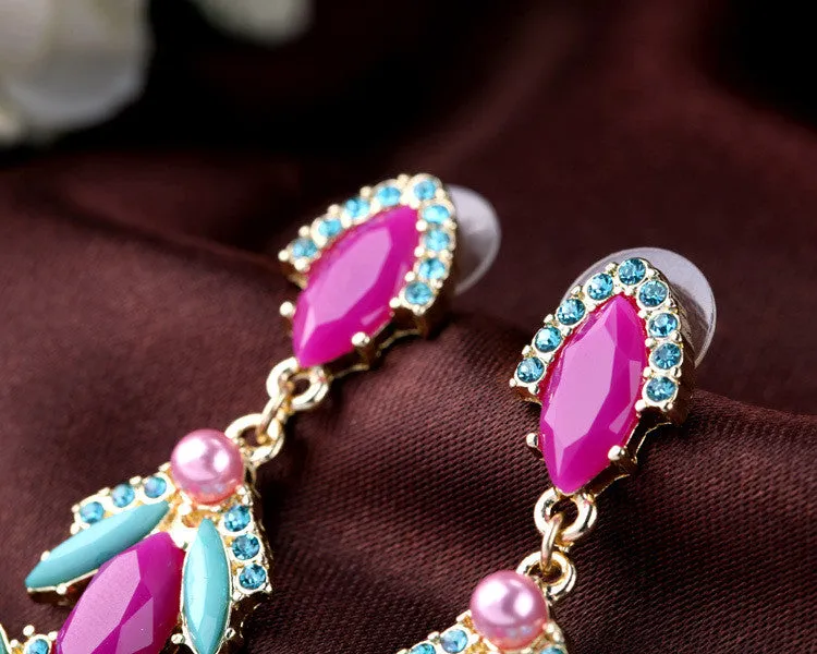 Elegant Color Female Long Personality Classic Earrings Fashion Jewelry