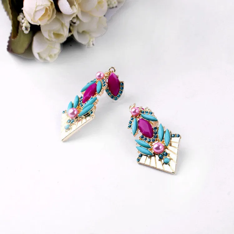 Elegant Color Female Long Personality Classic Earrings Fashion Jewelry