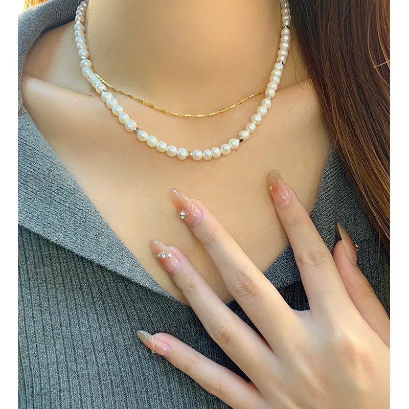 Elegant Freshwater Pearl Clavicle Necklace